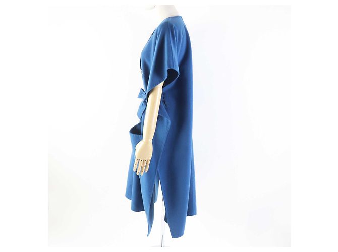 Hermès Abrigo largo de cachemira Hermes azul 38 - vista 3