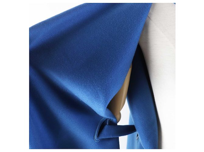 Hermès Abrigo largo de cachemira Hermes azul 38 - vista 5