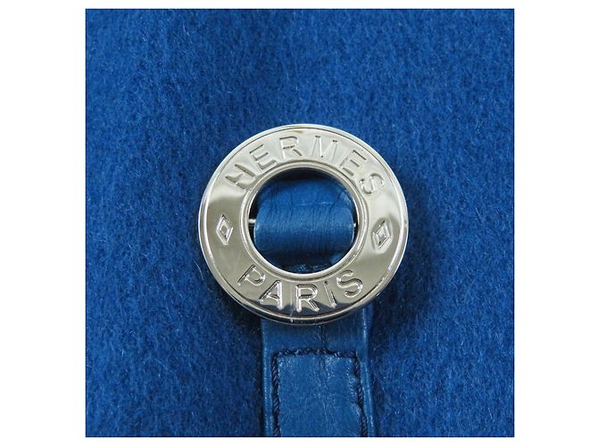 Hermès Abrigo largo de cachemira Hermes azul 38 - vista 6