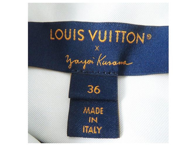 Camicia Infinity a Pois in Seta Louis Vuitton per Donne Nero Bianco - vista 7