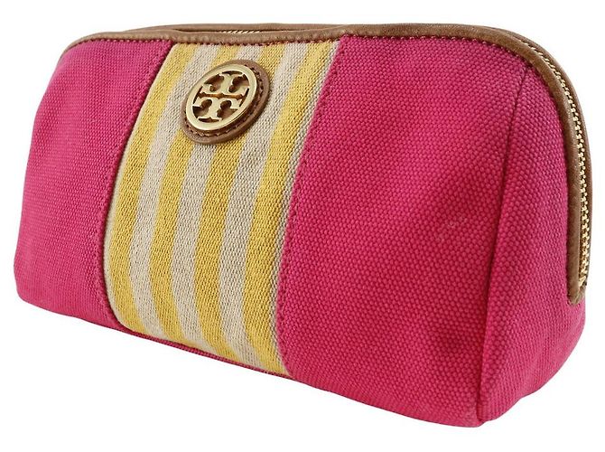 Autre Marque Pochette in tela con logo Tory Burch rosa - vista 2