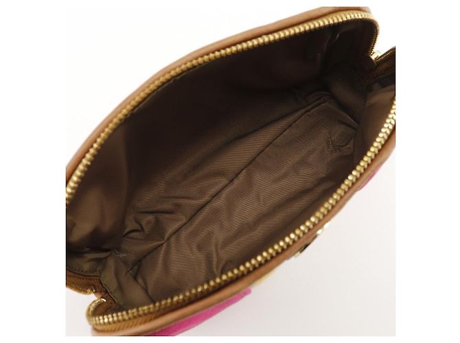 Autre Marque Pochette in tela con logo Tory Burch rosa - vista 5