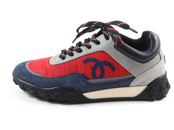 Sneakers in pelle scamosciata con logo Chanel per donne Multicolore - vista 4