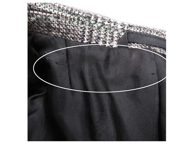 Abrigo de cuadros en mezcla de mohair y alpaca Versace Gris - vista 11