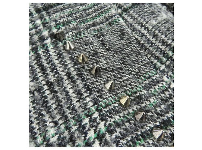 Abrigo de cuadros en mezcla de mohair y alpaca Versace Gris - vista 5