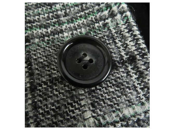 Abrigo de cuadros en mezcla de mohair y alpaca Versace Gris - vista 6