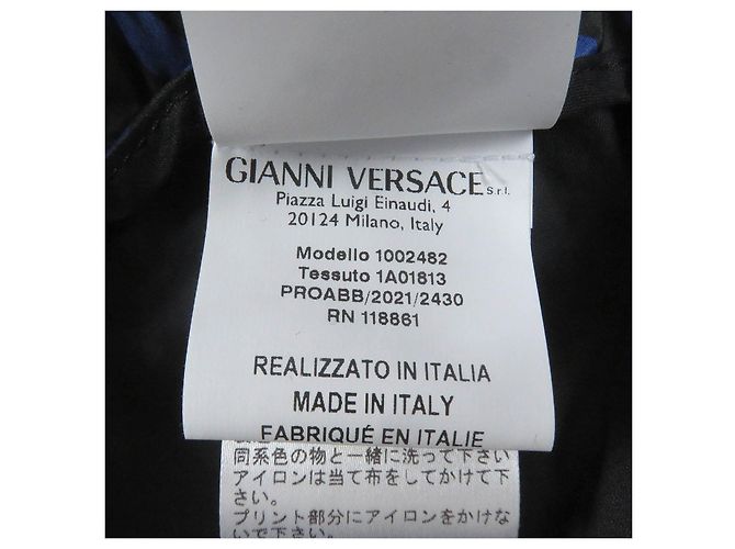 Pantaloni jogger in nylon con stampa logo Versace blu navy - vista 8