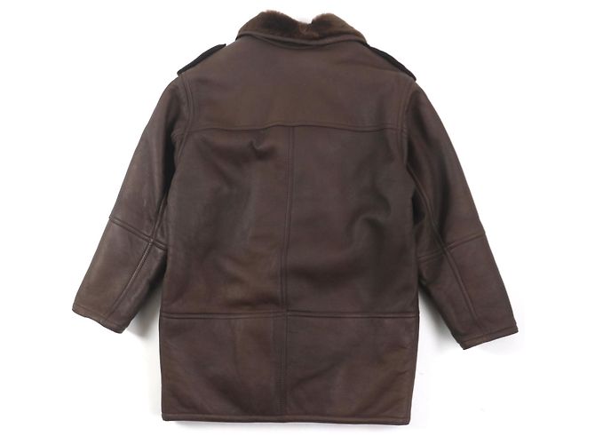 Autre Marque Abrigo de shearling Nazareno Gabrielli Marrón Oscuro - vista 3