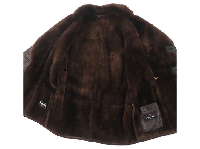 Autre Marque Abrigo de shearling Nazareno Gabrielli Marrón Oscuro - vista 4