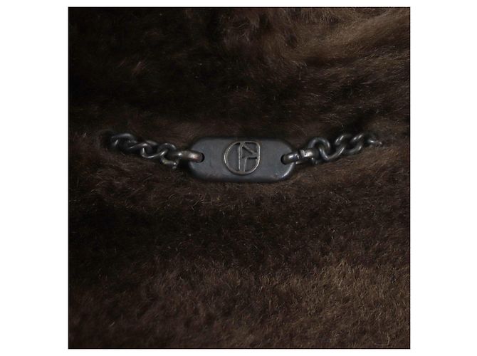 Autre Marque Abrigo de shearling Nazareno Gabrielli Marrón Oscuro - vista 6