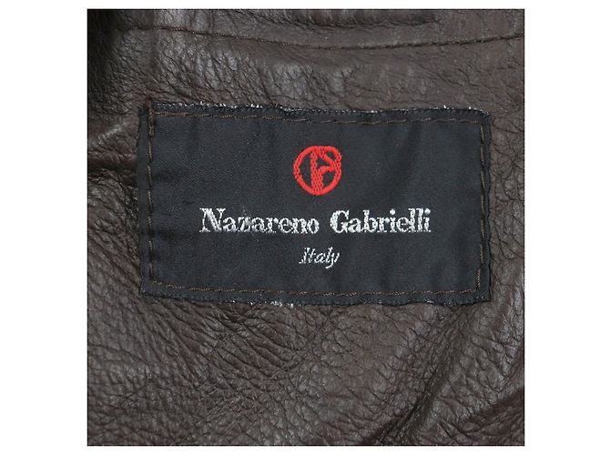 Autre Marque Abrigo de shearling Nazareno Gabrielli Marrón Oscuro - vista 7