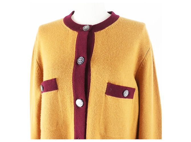Cardigan bicolore in cashmere COCO di Chanel Giallo - vista 2