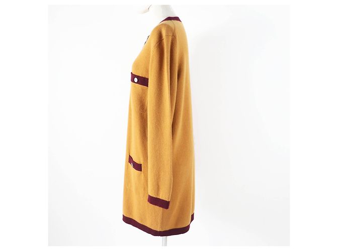 Cardigan bicolore in cashmere COCO di Chanel Giallo - vista 3