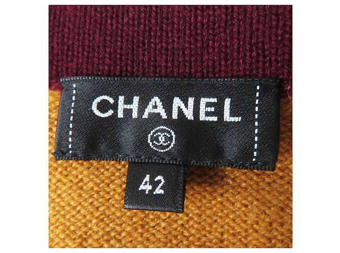 Cardigan bicolore in cashmere COCO di Chanel Giallo - vista 7