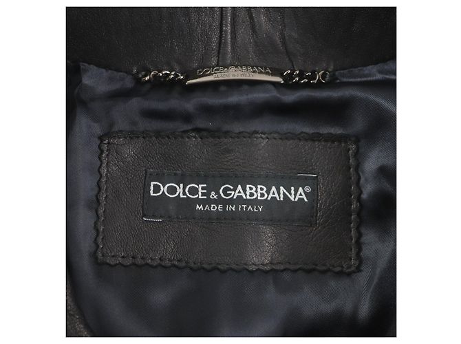 Giacca multi-tasche in pelle di agnello Dolce & Gabbana Nero - vista 7