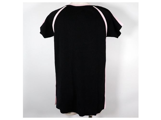Camicia in cotone a maniche corte Chanel Nero Rosa - vista 3