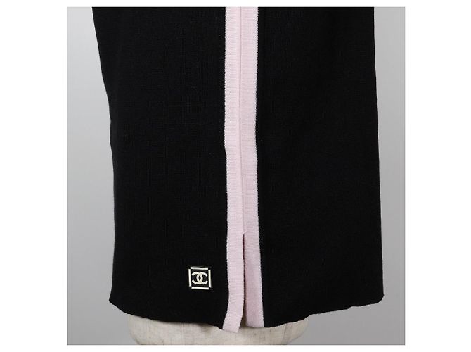 Camicia in cotone a maniche corte Chanel Nero Rosa - vista 5