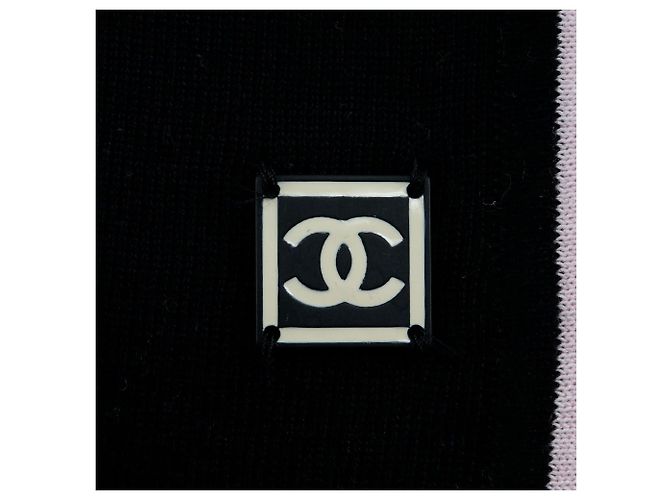 Camicia in cotone a maniche corte Chanel Nero Rosa - vista 8