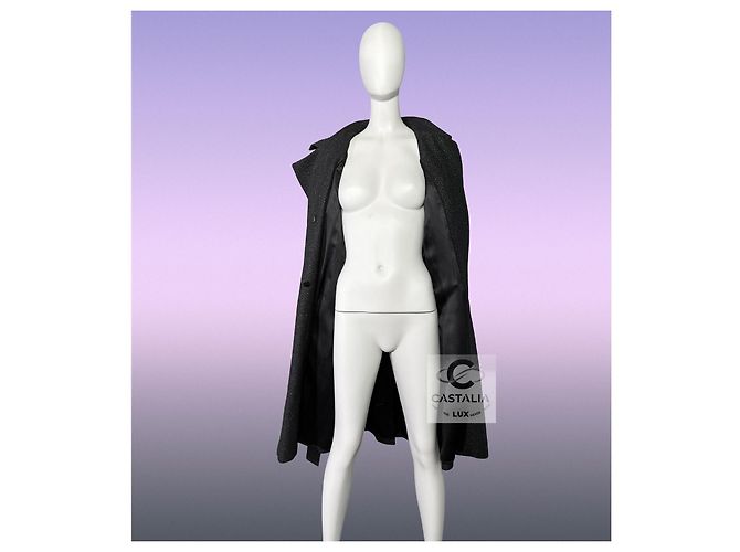 Chanel Relic schwarzer Tweed-Trench mit CC Gripoix-Buttons 38 FR - Ansicht 12