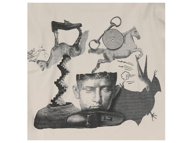 Camiseta GUCCI de algodón gris claro Auth ym015M - vista 6