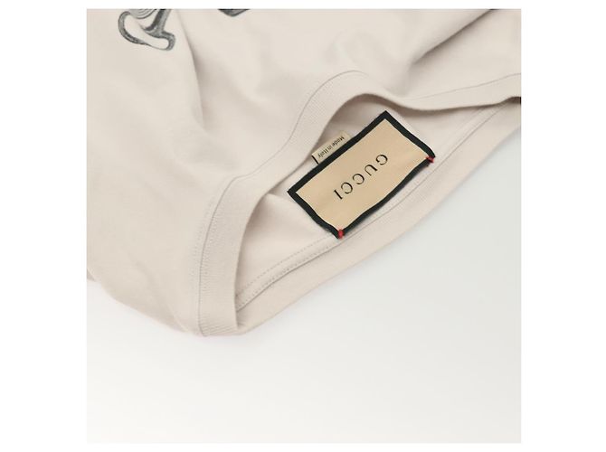 Camiseta GUCCI de algodón gris claro Auth ym015M - vista 7