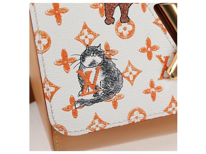 LOUIS VUITTON Catgram Twist MM Bolsa de Ombro Branca M44460 LV Auth 120872SM Branco Monograma - vista 21