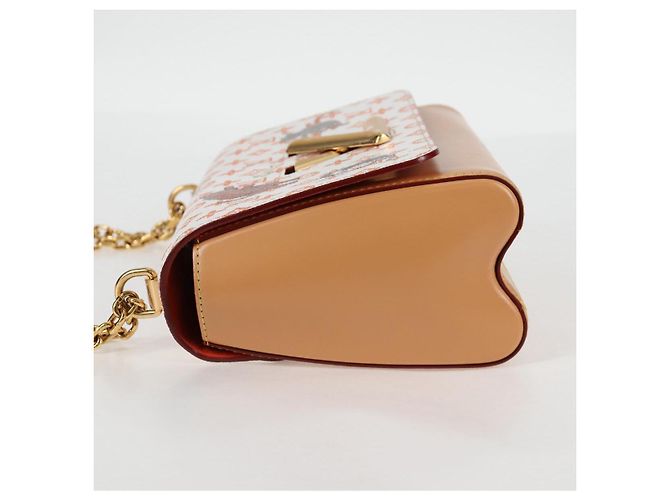 LOUIS VUITTON Catgram Twist MM Bolsa de Ombro Branca M44460 LV Auth 120872SM Branco Monograma - vista 3