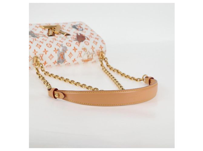 LOUIS VUITTON Catgram Twist MM Bolsa de Ombro Branca M44460 LV Auth 120872SM Branco Monograma - vista 7