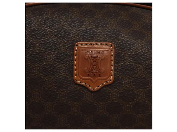 Céline Borsa a mano in tela Macadam CELINE in pelle PVC marrone oro Auth ki5783 D'oro - vista 17