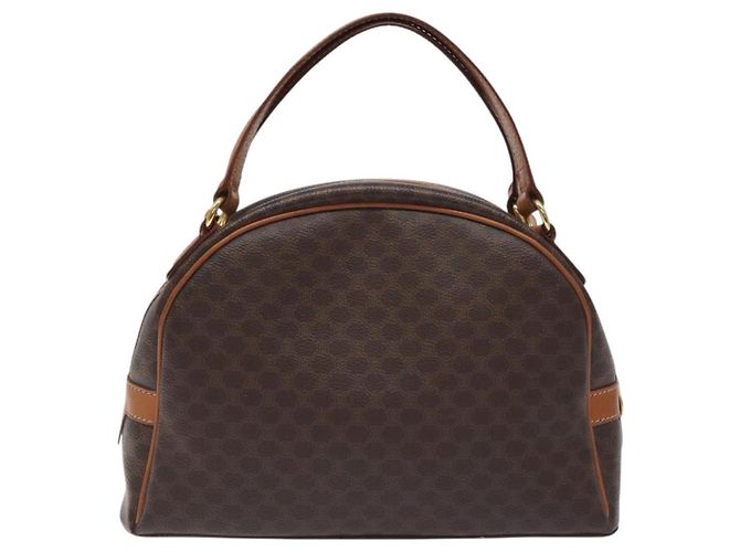 Céline Borsa a mano in tela Macadam CELINE in pelle PVC marrone oro Auth ki5783 D'oro - vista 2