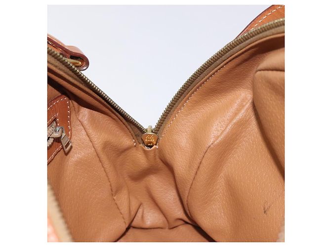 Céline Borsa a mano in tela Macadam CELINE in pelle PVC marrone oro Auth ki5783 D'oro - vista 20