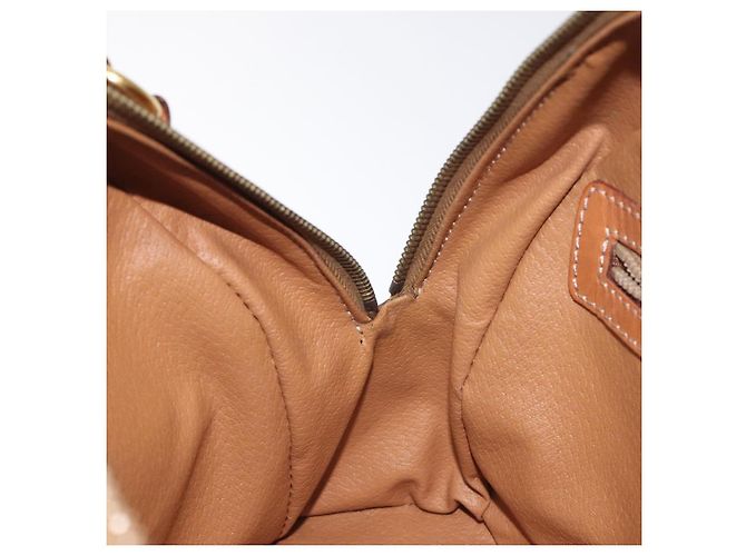 Céline Borsa a mano in tela Macadam CELINE in pelle PVC marrone oro Auth ki5783 D'oro - vista 21