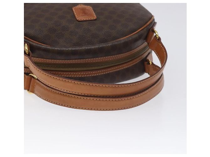 Céline Borsa a mano in tela Macadam CELINE in pelle PVC marrone oro Auth ki5783 D'oro - vista 7