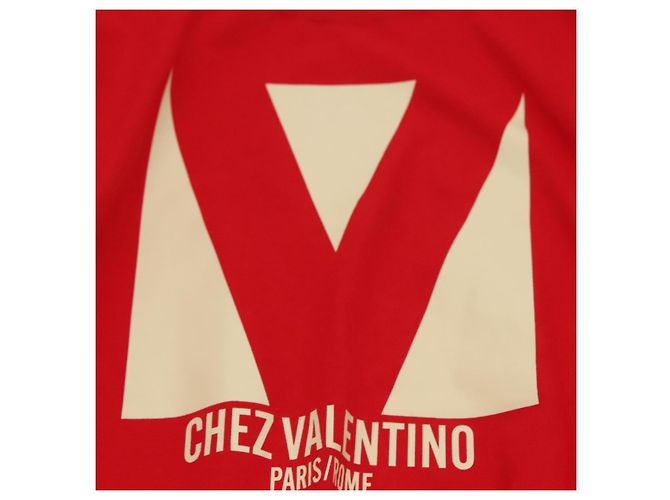Camiseta Valentino de algodón rojo Auth ym007M Roja - vista 3