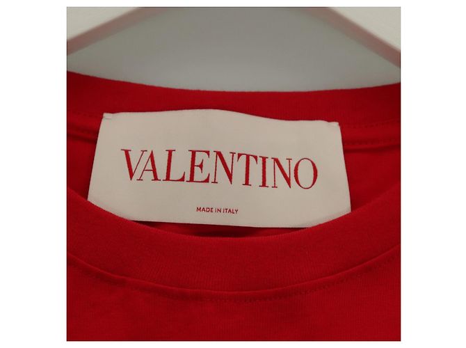 Camiseta Valentino de algodón rojo Auth ym007M Roja - vista 4