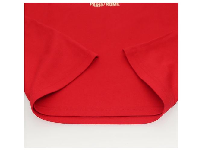 Camiseta Valentino de algodón rojo Auth ym007M Roja - vista 6