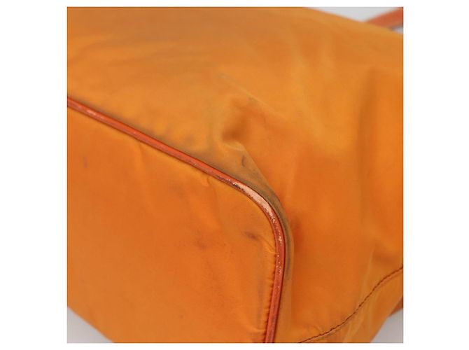 Borsa Tote PRADA Nylon 2way Arancione Oro Auth ep9199 D'oro - vista 15