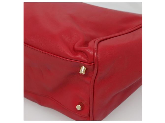 Sac fourre-tout en cuir rouge et or Auth 125684 de BURBERRY Doré - vue 16