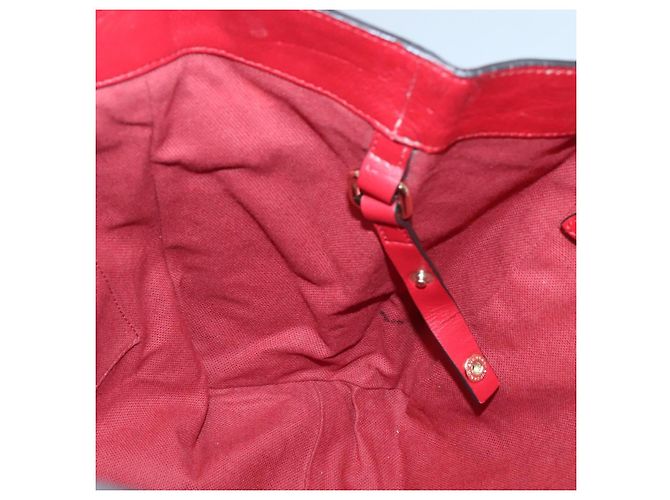 Sac fourre-tout en cuir rouge et or Auth 125684 de BURBERRY Doré - vue 19