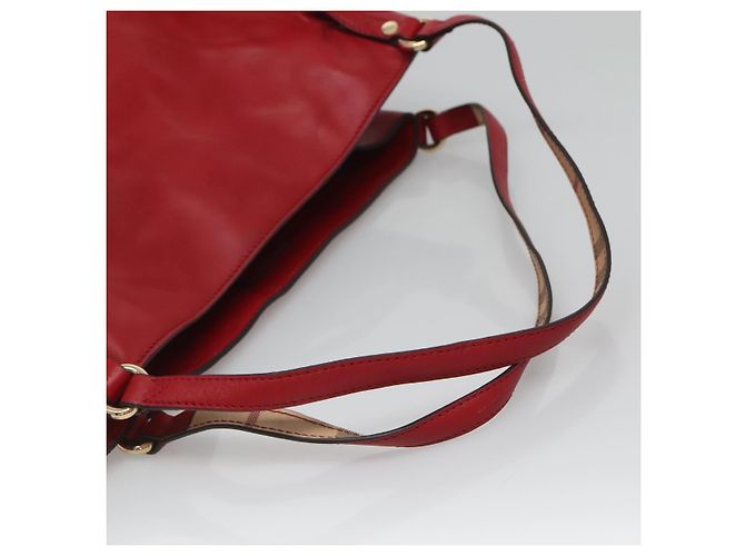 Sac fourre-tout en cuir rouge et or Auth 125684 de BURBERRY Doré - vue 7