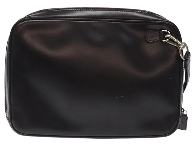 Borsa a mano GUCCI in pelle nera e argento 018 0040 Auth ep9261 Nero - vista 3