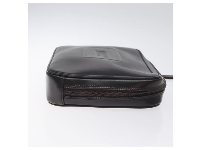 Borsa a mano GUCCI in pelle nera e argento 018 0040 Auth ep9261 Nero - vista 4