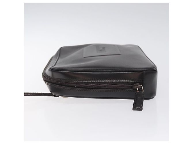 Borsa a mano GUCCI in pelle nera e argento 018 0040 Auth ep9261 Nero - vista 5