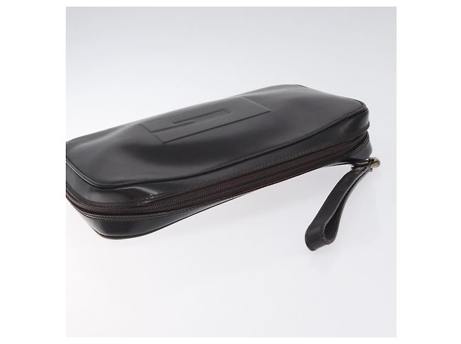 Borsa a mano GUCCI in pelle nera e argento 018 0040 Auth ep9261 Nero - vista 6