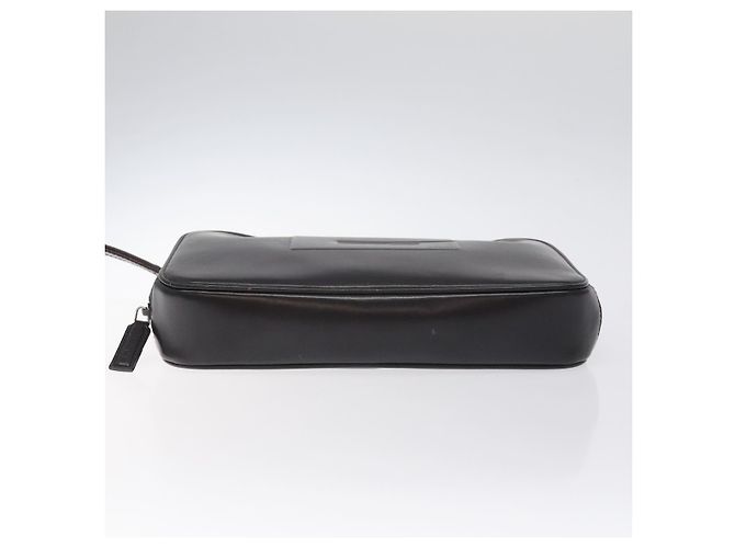 Borsa a mano GUCCI in pelle nera e argento 018 0040 Auth ep9261 Nero - vista 7