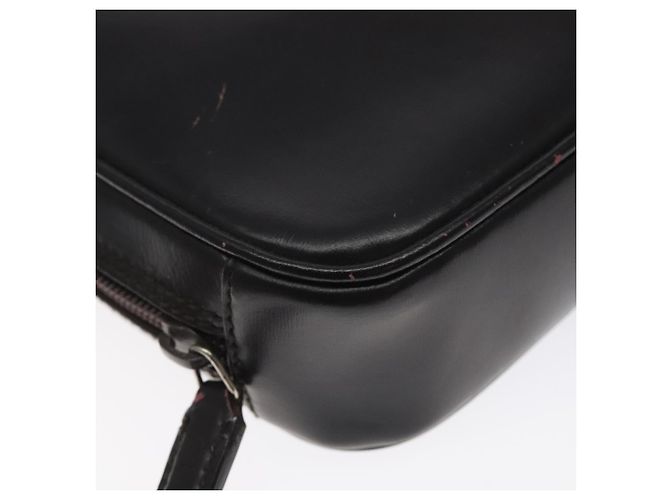 Borsa a mano GUCCI in pelle nera e argento 018 0040 Auth ep9261 Nero - vista 9