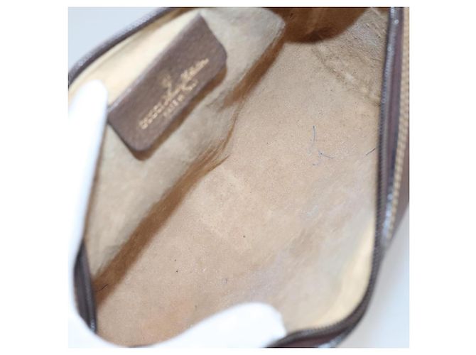 GUCCI GG Supreme Web Sherry Line Clutch Bag PVC Beige 32 014 3553 Auth hk2851 - vista 14