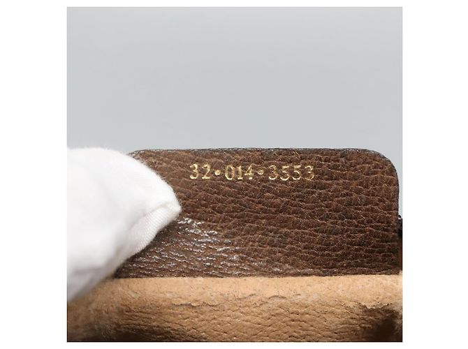 GUCCI GG Supreme Web Sherry Line Clutch Bag PVC Beige 32 014 3553 Auth hk2851 - vista 17