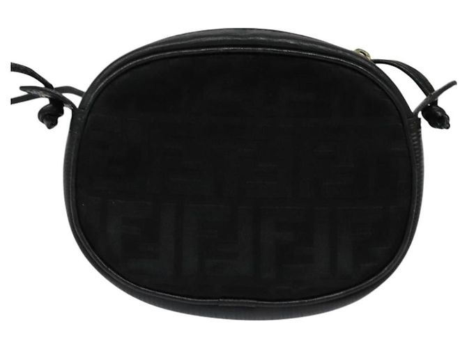 Borsa a spalla in tela Zucca FENDI nera e oro Auth mr1448 Nero D'oro - vista 2