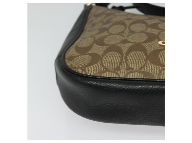 Borsa a spalla Coach Signature in PVC Beige Oro Auth bs26966 D'oro - vista 10